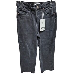 RFM Est‎ 2014 Women's Black Wash Cropped Wide Leg Jeans